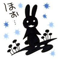 「ウサギコットン100％」のLINEスタンプ。
