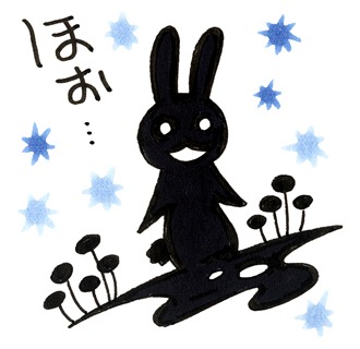 「ウサギコットン100％」のLINEスタンプ。