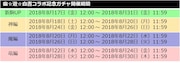 「幽☆遊☆白書コラボ記念ガチャ」の開催スケジュール。