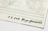 映画「時をかける少女」の設定画「踏切」の複製画。