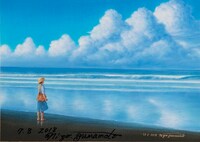 描き下ろし絵画「海辺の少女」の複製画。