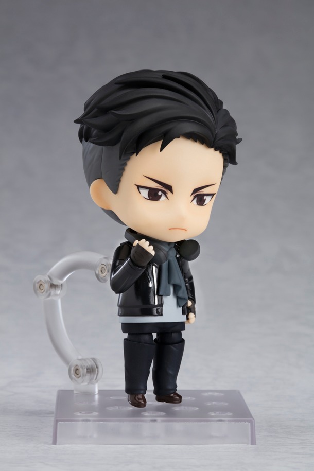 「ねんどろいど オタベック・アルティン」に特典の「ヘッドフォン」パーツを使用した様子。