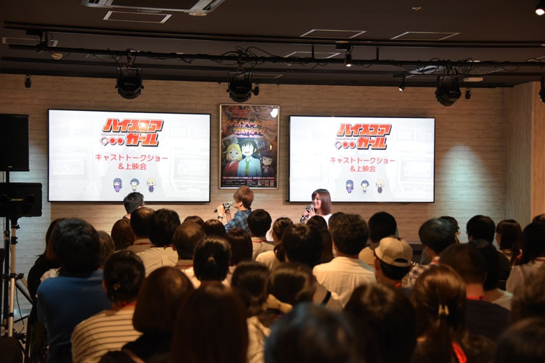 テレビアニメ「ハイスコアガール」のトークショー＆上映会の様子。