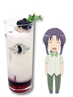 ドリンク「宮内一穂 ブルーベリーシロップ×ヨーグルトドリンク＋ブルーベリー＋チャービル」