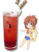 ドリンク「越谷夏海 グレナデンシロップ×レモンスカッシュ＋ホイップ＋チョコレート菓子」