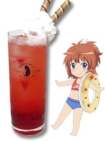 ドリンク「越谷夏海 グレナデンシロップ×レモンスカッシュ＋ホイップ＋チョコレート菓子」