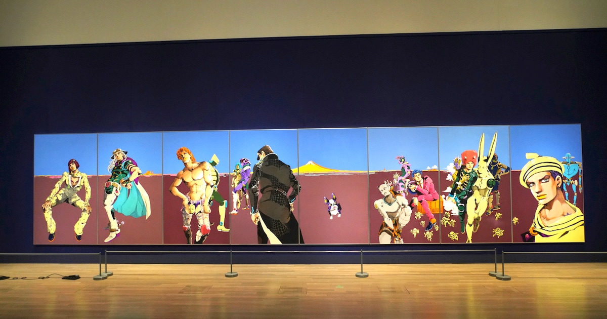 ジョジョ」最大規模の展覧会がいよいよ開幕、2m×1.2mの大型原画12枚も 