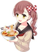 鳴見なるが描いた「マンガ麺」のイラスト。(c)鳴見なる/NSP 2018