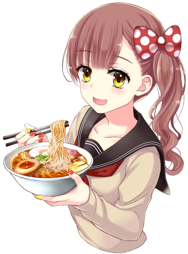 鳴見なるが描いた「マンガ麺」のイラスト。(c)鳴見なる/NSP 2018