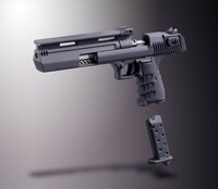 ハンドガン。ブローバックの展開、弾倉の着脱ができる。