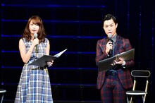 左から司会を務めた宇垣美里アナウンサー、岩井勇気（ハライチ）。