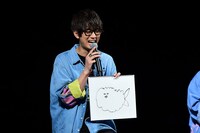 「BAKUMATSU」ステージの模様。第1問への江口の答え。(c)FURYU／BAKUMATSU製作委員会