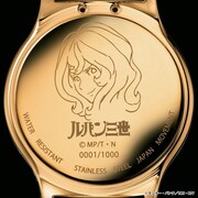 「ルパン三世 ヘッズ オア テイルズ ターンフェイス・ウォッチ」裏蓋には峰不二子とエディションナンバーを刻印。