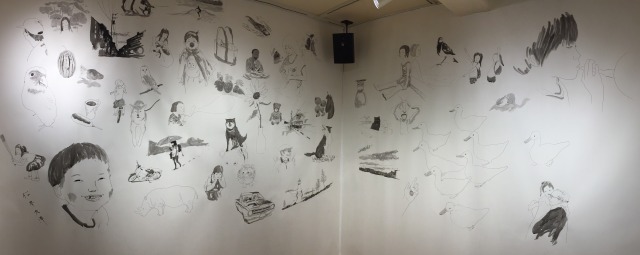 東京会場にて行われたライブペインティングの絵。