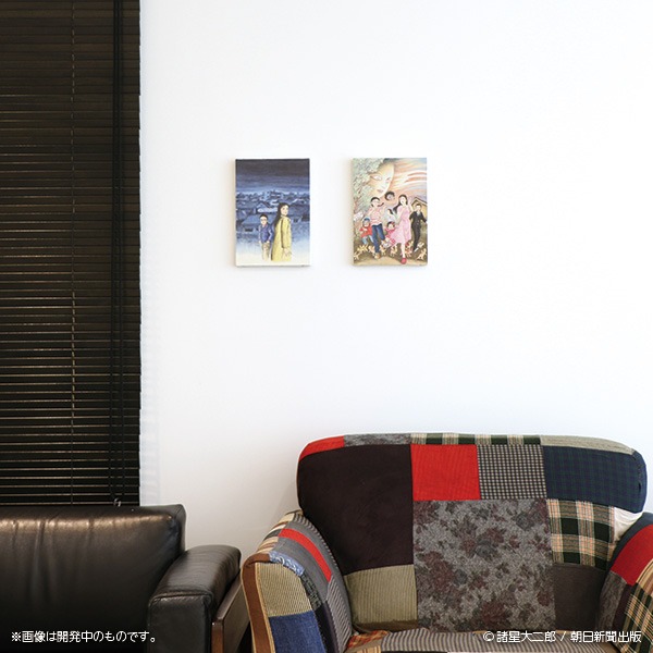 「栞と紙魚子 キャンバスアート」の使用例。