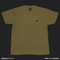 「栞と紙魚子 晩餐Tシャツ」カーキ