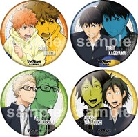 会場で販売される75mm缶バッジ。