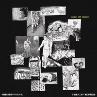 「栞と紙魚子 恐怖Tシャツ」ブラック