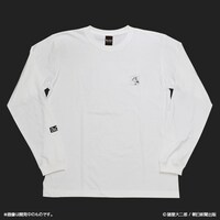 「栞と紙魚子 ボリスロングスリーブTシャツ」ホワイト