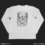 「栞と紙魚子 ボリスロングスリーブTシャツ」ホワイト