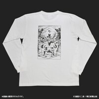 「栞と紙魚子 ボリスロングスリーブTシャツ」ホワイト