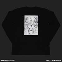 「栞と紙魚子 ボリスロングスリーブTシャツ」ブラック