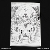 「栞と紙魚子 ボリスロングスリーブTシャツ」ブラック