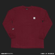 「栞と紙魚子 ボリスロングスリーブTシャツ」バーガンディ