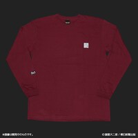 「栞と紙魚子 ボリスロングスリーブTシャツ」バーガンディ