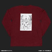 「栞と紙魚子 ボリスロングスリーブTシャツ」バーガンディ