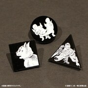 「栞と紙魚子 アクリルピンバッジセット」