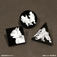 「栞と紙魚子 アクリルピンバッジセット」