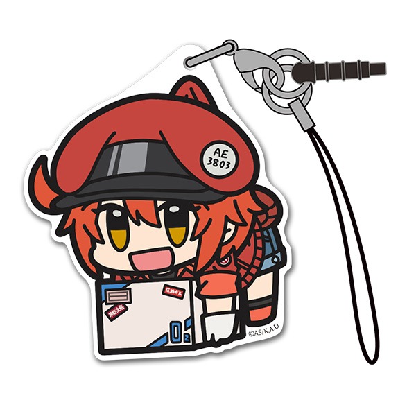 「赤血球アクリルつままれストラップ」