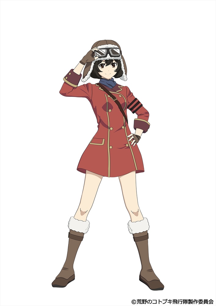 キリエ（CV：鈴代紗弓）の設定画。 (c)荒野のコトブキ飛行隊製作委員会