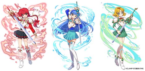 獅堂光＆モコナ、龍咲海、鳳凰寺風の“使い魔”イラスト。