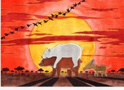 「100,000円コース」のリターン品である描き下ろし水彩画のイメージ。