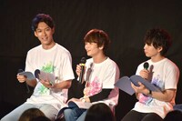 「快感▼フレーズ」新作アプリプロジェクト制作発表会の様子。