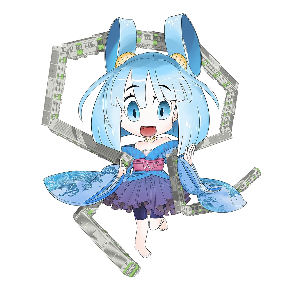 コラボにより生まれた「終電の神様」の公式キャラクター「神ちゃん」。(c)藤本正二／講談社