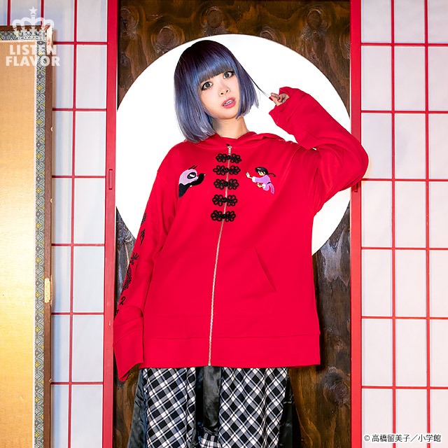 「らんまオールスターズチャイナパーカー」着用イメージ。