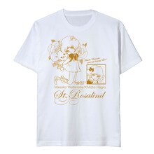 原画展会場で販売される「わたなべまさこ×萩尾望都コラボTシャツ 聖ロザリンド」。