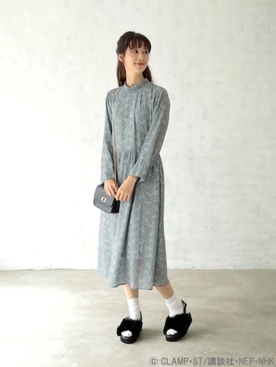 「リボンと夢の鍵のワンピース」着用イメージ。