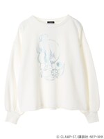 「さくらの横顔 バックリボン ビッグプルオーバー ホワイト」