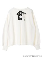 「さくらの横顔 バックリボン ビッグプルオーバー ホワイト」