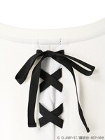 「さくらの横顔 バックリボン ビッグプルオーバー ホワイト」