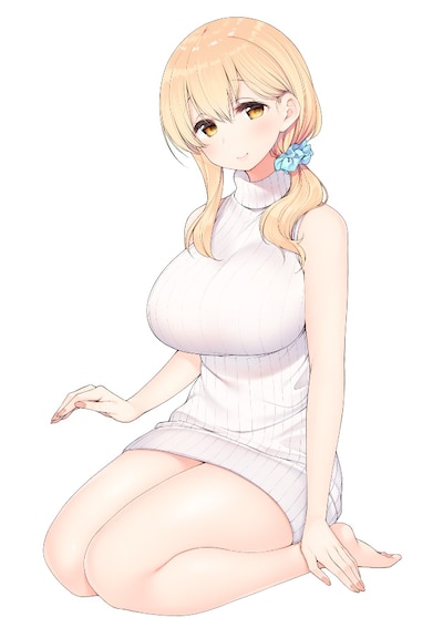 「春原彩花等身大フィギュア」のイラスト。