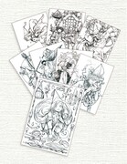 「とんがり帽子のアトリエ」4巻限定版に付属するぬり絵。