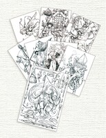 「とんがり帽子のアトリエ」4巻限定版に付属するぬり絵。