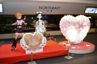 「プリキュア15周年記念展示in横浜ランドマークタワー」の様子。