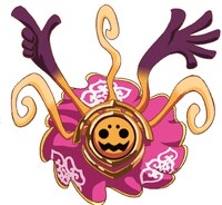 キュアブルームに変身したミデンの設定画。