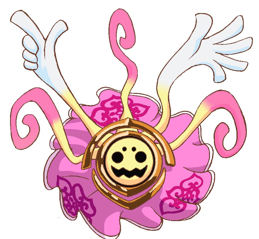 キュアフローラに変身したミデンの設定画。